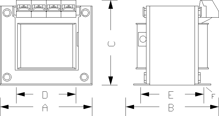 disegno trasformatori sicurezza lampade alogene