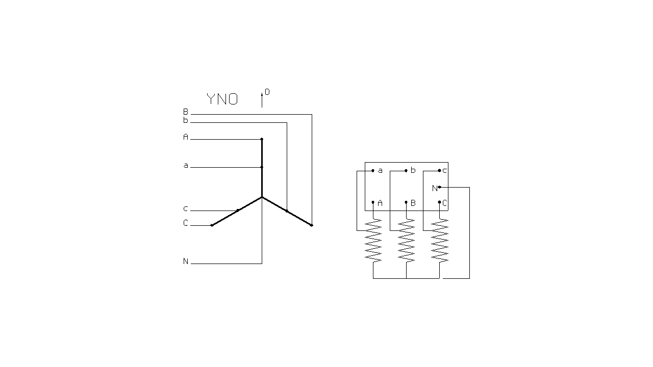 schema autotrasformatore trifase
